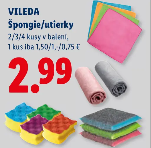 Vileda špongie a utierky