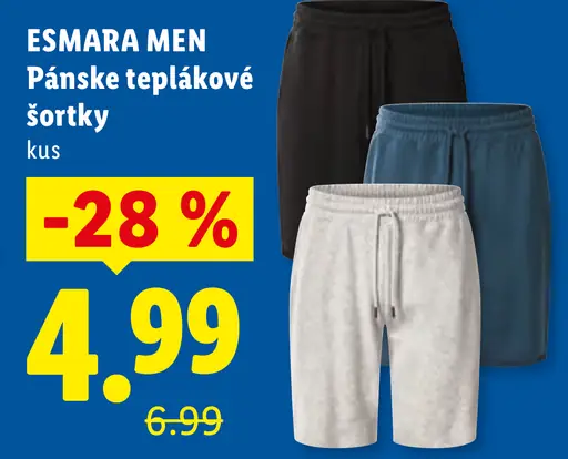 Esmara Men pánske teplákové šortky