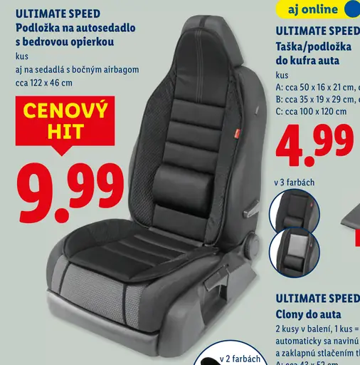 Ultimate Speed Podložka na autosedadlo s bedrovou opierkou