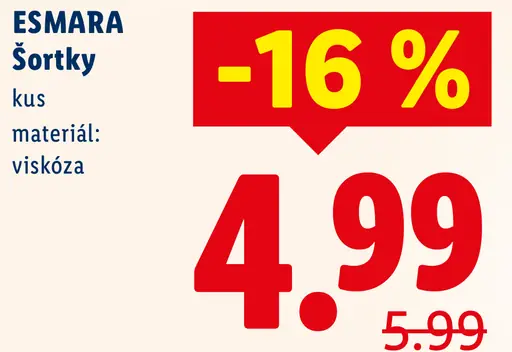 Esmara šortky dámske viskóza
