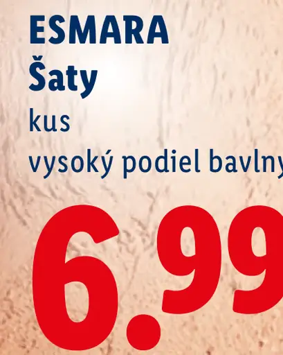 Esmara šaty s vysokým podielom bavlny