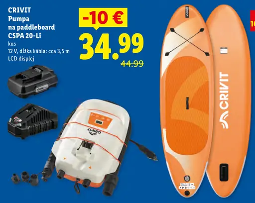 Crivit pumpa na paddleboard CSPA 20-Li