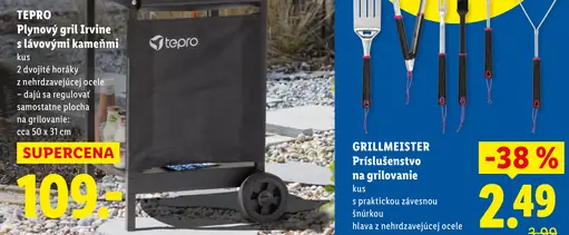 Tepro Plynový gril Irvine s lávovými kameňmi