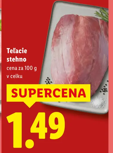 Teľacie stehno vcelku
