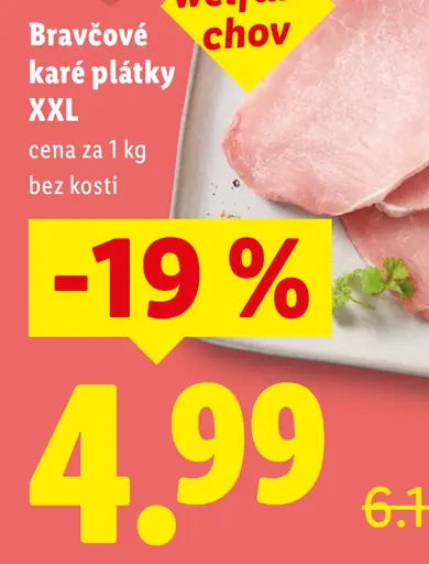 Bravčové karé plátky XXL bez kosti