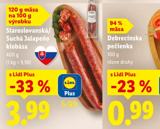 Pikok Pure staroslovanská suchá Jalapeño klobása