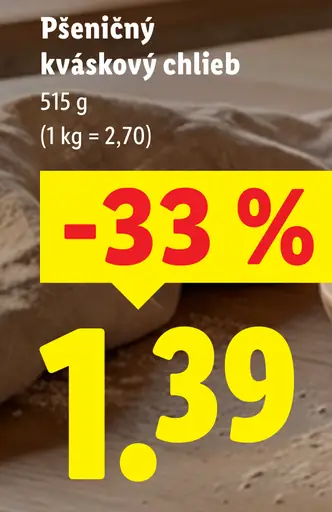 Pšeničný chlieb s kváskom