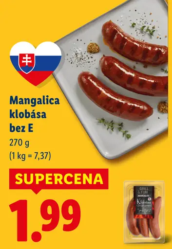 Mangalica klobása bez E