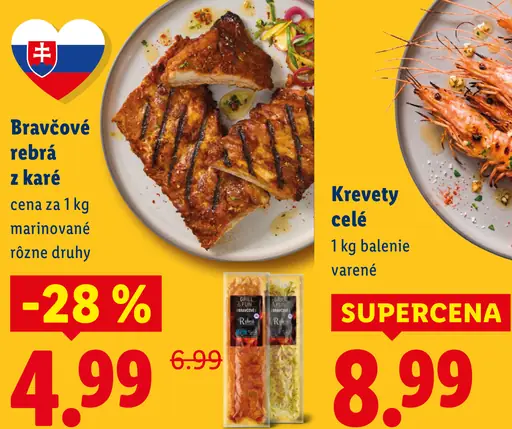 Bravčové rebrá z karé marinované rôzne druhy