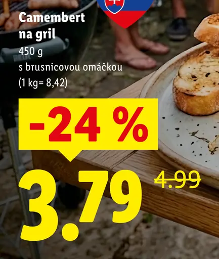 Grill & Fun Camembert na grilovanie s brusnicovou omáčkou