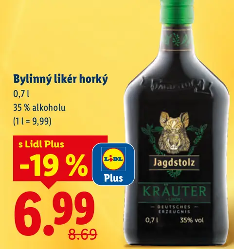 Jagdstolz bylinkový likér horký Krauter