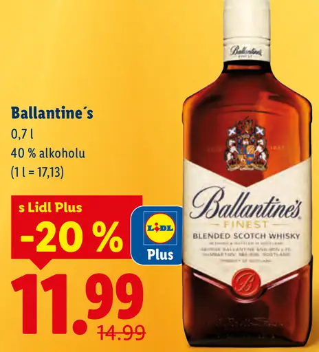 Ballantine’s Finest 40 % blended Scotch whisky