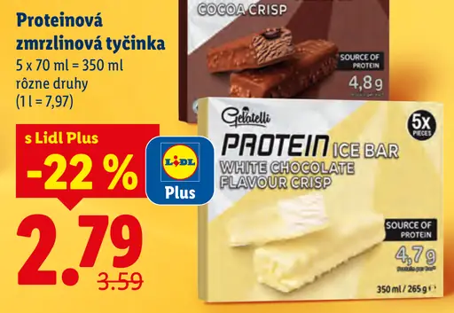 Gelatelli proteínová zmrzlinová tyčinka rôzne druhy