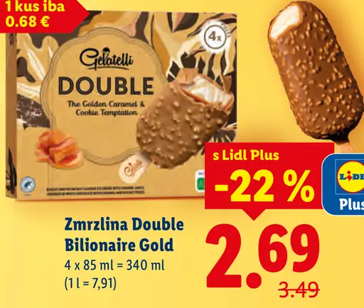 Gelatelli Double Billionaire Gold zmrzlina