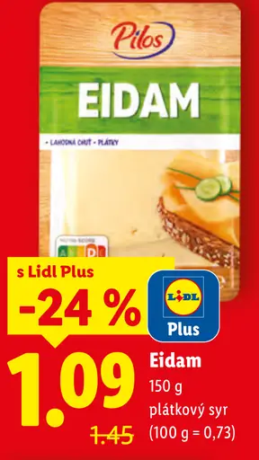 Pilos Eidam plátkový syr