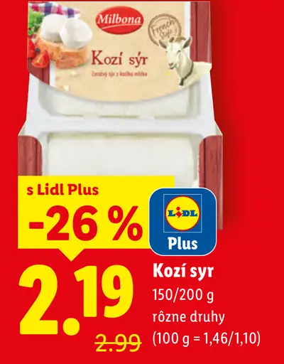 Milbona kozí syr rôzne druhy