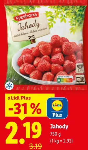 Freshona mrazené jahody