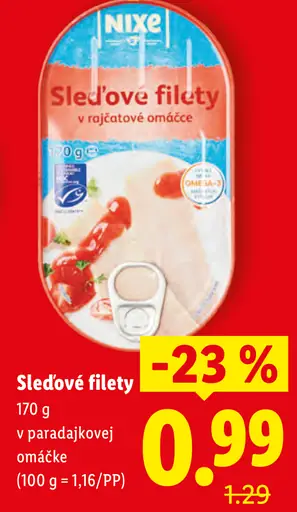 Nixe Sledové filety v paradajkovej omáčke