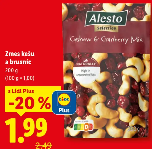 Alesto Zmes kešu a brusníc