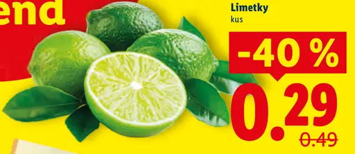 Limetky čerstvé kusové ovocie