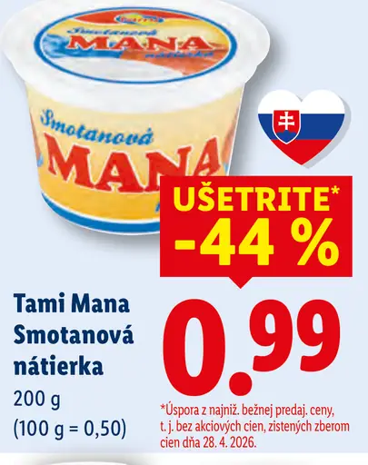 Tami Mana Smotanová nátierka