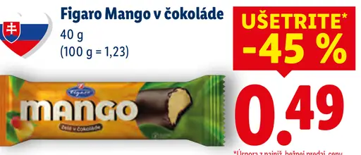 Figaro Mango želé v čokoláde