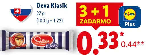 Deva Klasik čokoládová tyčinka