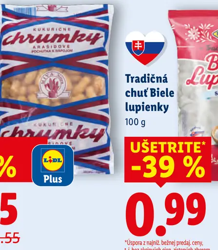 Tradičná chuť Biele lupienky solené