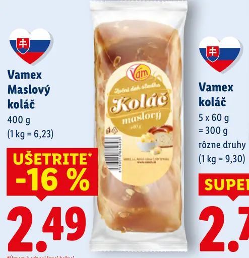 Vamex maslový koláč