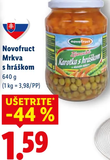 NovoFruct Mrkva s hráškom