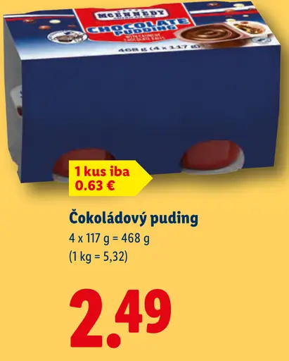 Smetanový puding čokoládový
