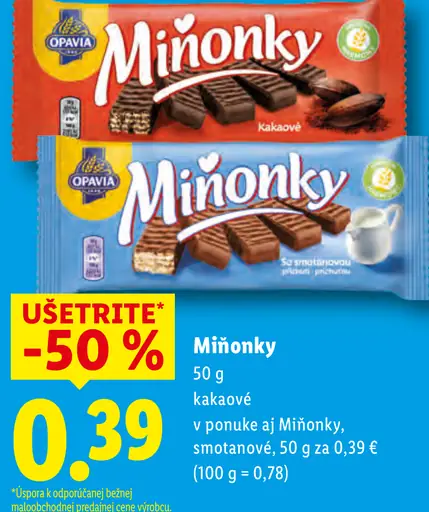 Opavia Miňonky kakaové