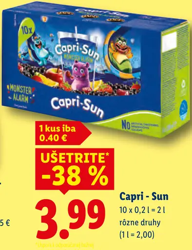 Capri-Sun ovocný nápoj v kapsičkách