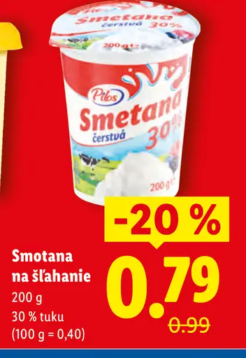 Pilos Smotana na šľahanie 33% tuku