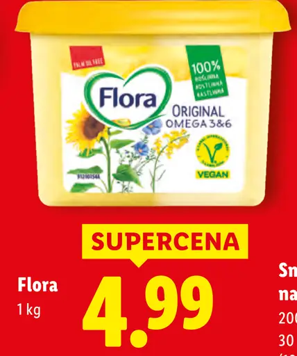 Flora Omega 3&6 rastlinný margarín original