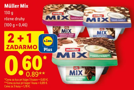 Müller Mix jogurtový dezert