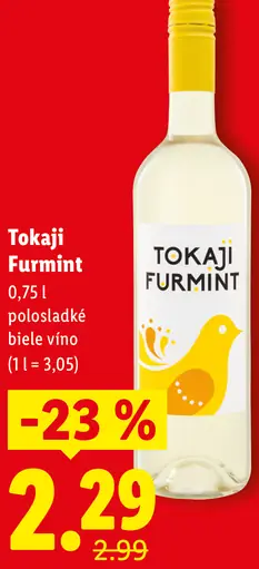 Tokaji Furmint polosladké biele víno