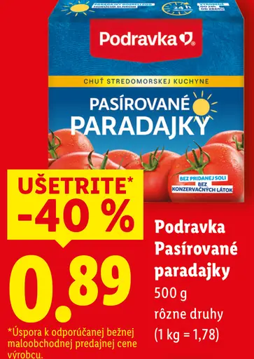Podravka Pasírované paradajky