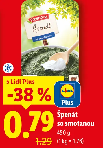 Freshona Špenát so smotanou