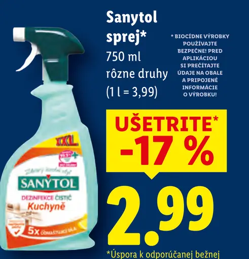 Sanytol Dezinfekčný sprej