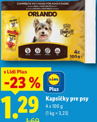 Orlando kapsičky pre psy mäso, hydina a zelenina