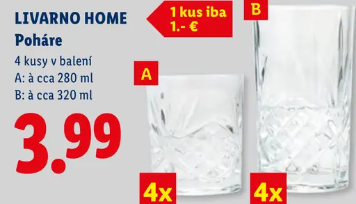 Livarno Home poháre