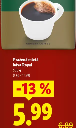 Bellarom Royal mletá pražená káva
