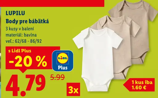 Lupilu body pre bábätká
