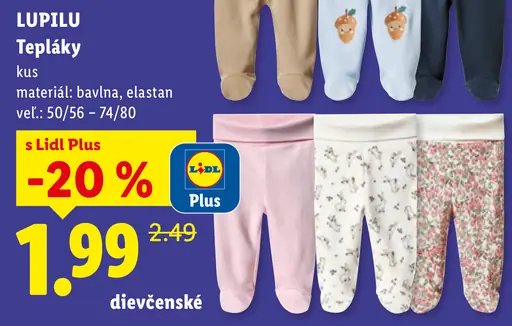 Lupilu dievčenské tepláky