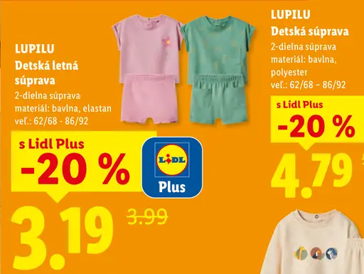 Lupilu detská letná súprava