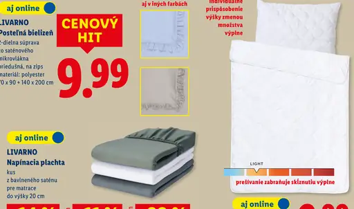 Livarno posteľná bielizeň zo saténového mikrovlákna 2-dielna súprava