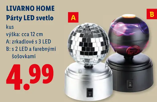 Livarno Home párty LED svetlo