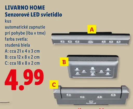 Livarno Home senzorové LED svietidlo