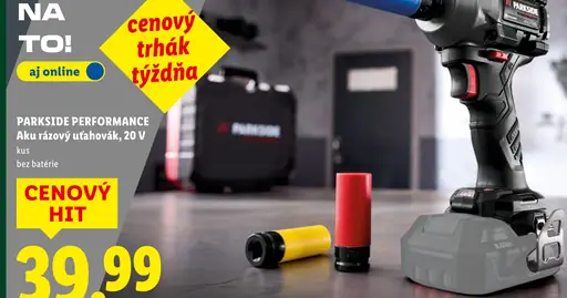 PARKSIDE PERFORMANCE Aku rázový uťahovák 20 V